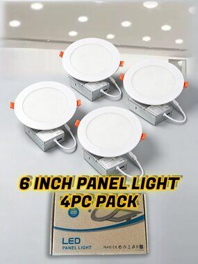 4PC PACK  Brand New | 6 inch / 14.5cm LED Round  Panel Light | Warm White | 9W